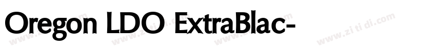 Oregon LDO ExtraBlac字体转换